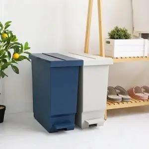 매장 오피스 깔끔 인테리어 양문 페달 휴지통32L_23427651