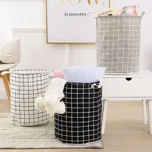 패브릭 빨래바구니 이동식 빨래통_23428371