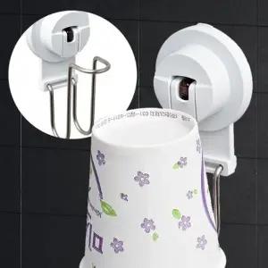 컴팩트 다용도걸이 양치컵 스텐 홀더 거꾸로 칫솔컵_23434770