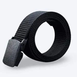 캐주얼 허리띠 푸쉬벨트38mm블랙 벨트 군용 버클 선물