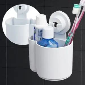 컴팩트 컵 다용도통 치솔꽂이 치약홀더 칫솔통 흡착식_23434774