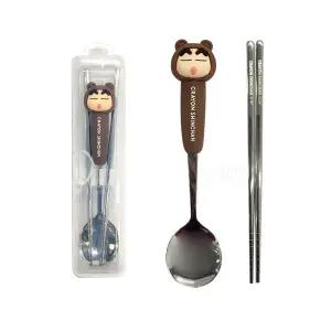 짱구는 못말려 곰 입체 스푼 젓가락 케이스 세트