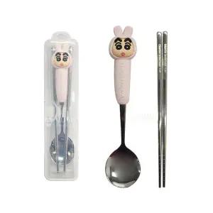 짱구는 못말려 토끼 입체 스푼 젓가락 케이스 세트
