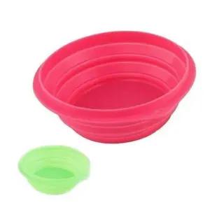 강아지 고양이 실리콘 식기 접이식 밥그릇 500ml 애완동물 용기 (WFK8O5J)