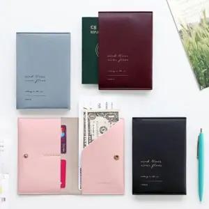 3색 1개 고급 여권 케이스 카드 유심 패스 수납 포켓