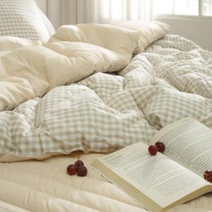 플로라 인디체크 순면 100% 사계절 차렵이불 4컬러