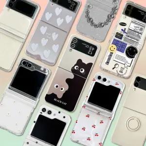 영스피플 Z플립 케이스 7 6 5 4 3 미러 거울 제트 지플립 슬림 투명 힌지보호 풀커버 핑거링 스트랩 키링