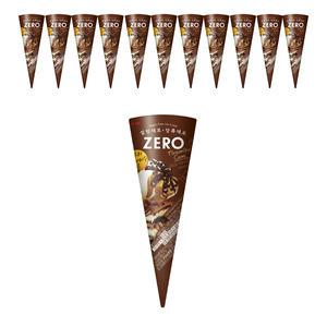 [슈팅냉동] 롯데웰푸드 제로 쿠키 티라미수 콘 160ml, 12개