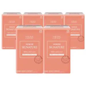 내츄럴코튼 [시그니처] 와이드롱 팬티라이너 26Px6팩