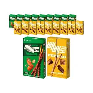롯데웰푸드 빼빼로 아몬드 37g, 10개 + 빼빼로 초코필드 53g, 10개