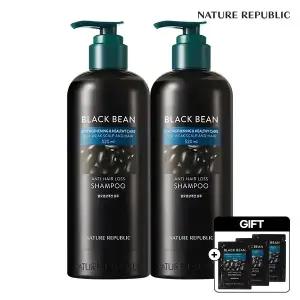 [네이처리퍼블릭] 블랙빈 탈모증상 개선 샴푸 520ml 2개 +증정 30ml