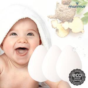 [머머] 베이비 퓨어 순식물성 물방울 곤약스펀지 수분형 3종 세트 아기목욕 세안스펀지