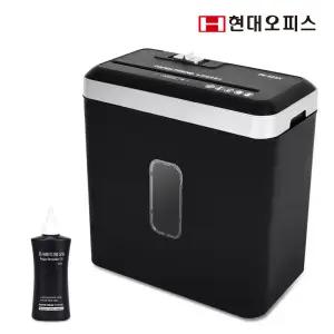 [현대오피스] 소형 문서세단기 PK-525X BLACK +오일 최대 5매 세단 파지함 9L