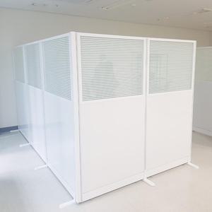 화이트 하이그로시 상부유리 사무실파티션/고급파티션