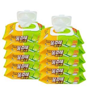 실속형 물걸레 청소포(중형) 30매X10팩 / 밀대 일회용걸레 청소물티슈