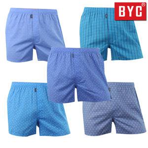 BYC 남성 남자 순면 트렁크 사각 빅사이즈 팬티 95-110 5매 세트