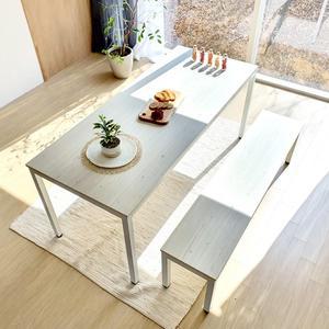 다용도 테이블 6인식탁세트B_1800X750 긴벤치1600포함 식탁테이블 6인용식탁 사이드테이블