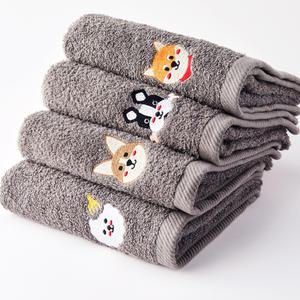 소프트터치 마이독 강아지 자수 수건 반려견 펫 타올 4매 세트