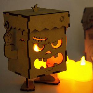 [문구티쳐] 민화 할로윈 LED 등만들기 1세트 사탕바구니 무드등만들기