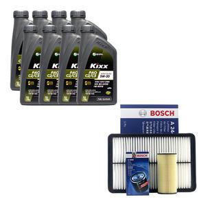 올뉴투싼 2.0 디젤 엔진오일 킥스 파오 5W30 8리터 보쉬 오일필터 에어필터 PAO