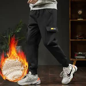 남성 기모양털 카고바지 밴딩 건빵 트레이닝 조거팬츠