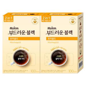 맥심 모카골드 부드러운 블랙믹스 2.7g 100개입 2개 (200개)