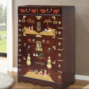 원목고가구 경첩나비장 전통가구 양문장 수납장 D.장식장