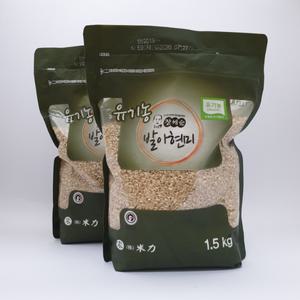 25년 햅쌀 장세순 유기농 발아현미 3kg 햅쌀 무농약 불릴필요없는 현미찹쌀 검정찰현미 효능 세척쌀