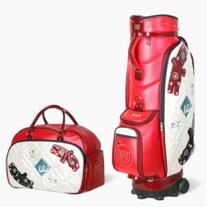 (정품)엠유 MU TLCB 731 여성용 휠 캐디백 보스턴백 세트/네이비/와...