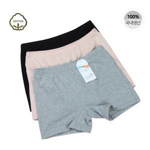 여성 사각팬티 면스판 2부 / 속바지 학생 드로즈 네모