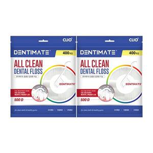 크리오 덴티메이트 올클린 일회용 치실, 400입, 2개