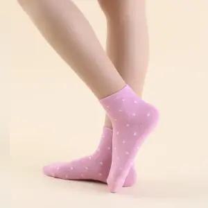 국산 10켤레 여성용 땡땡이 도트 패션 여자 학생 중목양말 비바삭스