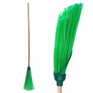 제이오마켓 다용도 도로비 고급형/야외 도로 낙엽 눈 제설 청소용 환경미화원 초록비 플라스틱 대형 장대 빗자루