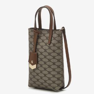 [헤지스](대전신세계)[HAZZYS ACC]그레이 시그니처 패턴 가죽 미니 마이크로백 HIWA5E897G2