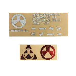 맥풀 각인 스티커 메탈릭 m4 리시버 바디