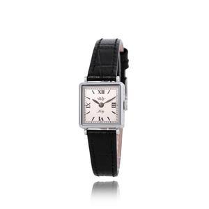 로이드 [Fady] 2핸즈 사각 케이스 블랙 여성 가죽시계  LL2G19616FSB