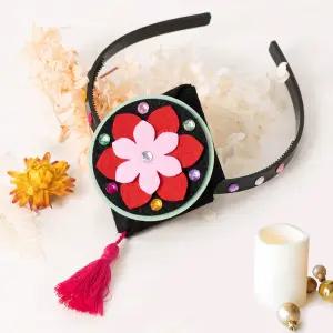 배씨 댕기 머리띠 만들기 재료 어린이 전통 한복 머리 장식 키트 새해 설날 추석 명절 공예 DIY 세트 한국