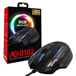 에이투 AG0102 컴퓨터 PC 노트북 RGB 게이밍 유선 마우스