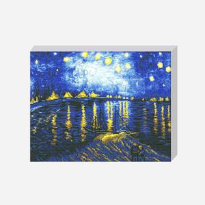 DIY 보석십자수 세트 아를 별이빛나는밤에 40x50cm 명화 캔퍼스 액자형 비즈