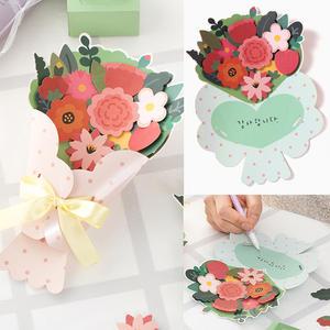 [오피스스쿨] 민화샵 꽃다발 카드 2종세트 기념일카드 diy 만들기