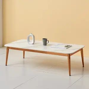 [유씨엠] 플로라 포세린 통세라믹 좌탁 거실 소파테이블 로즈골드 1200 (화이