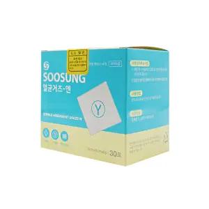 수성 멸균Y거즈 5cm 8겹 개별포장 드레싱 약국 탈지면 접은 가야제