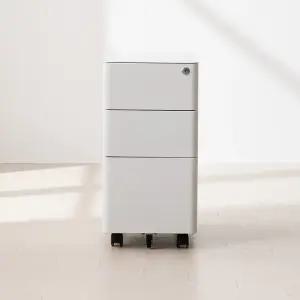 올즈 큐브 프리미엄 스틸서랍 W300 3단 화이트