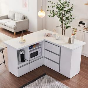 베이크 인조대리석 코너형 3000C 홈바 조리대 아일랜드 식탁 YD119