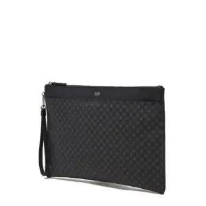 [닥스](센텀시티점)DBBA2F466BK [LOUIS BRIDGE]블랙 가죽 DD로고 패턴 라지 클러치백