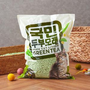[국민가격] 고양이 두부모래 3kg  x 6개 묶음(녹차)