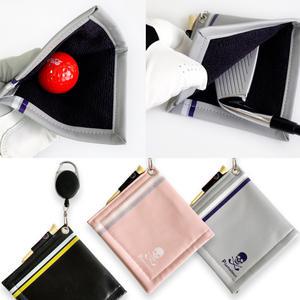 간편한 방수 골프볼타올 릴 극세사수건 골프티꽂이 가능 나무티 세트/클럽헤드관리/라운딩용품/공세척