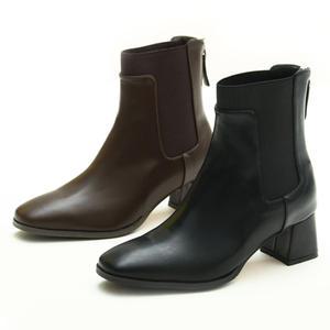 천연소가죽 르미엔 앵클부츠