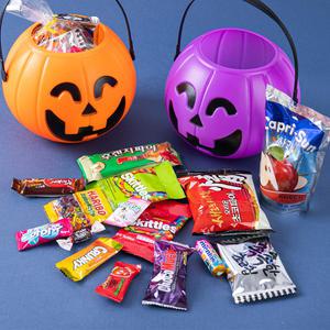 할로윈 호박바구니 선물 세트 15종 간식 포장 꾸러미 어린이 학원 학교 사탕 캔디 단체 과자 어린이집 학교