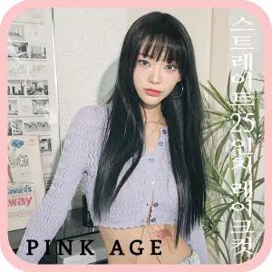 [핑크에이지]스트레이트 25인치 레이크컷/수제통가발/가발